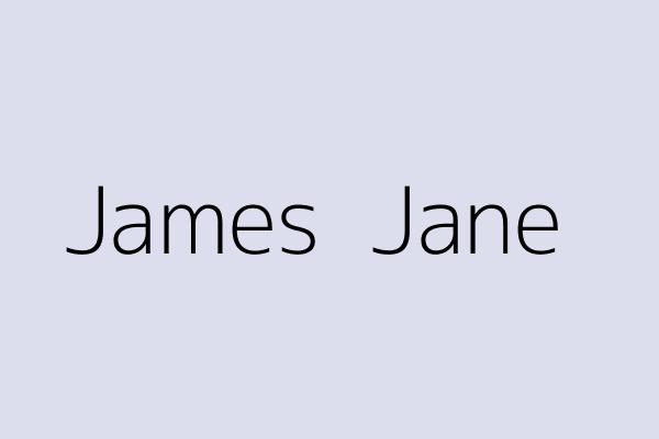 James  Jane 